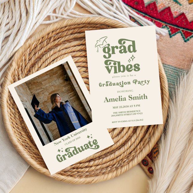 grad vibes Class of 2026 Invitation (Creator Uploaded)