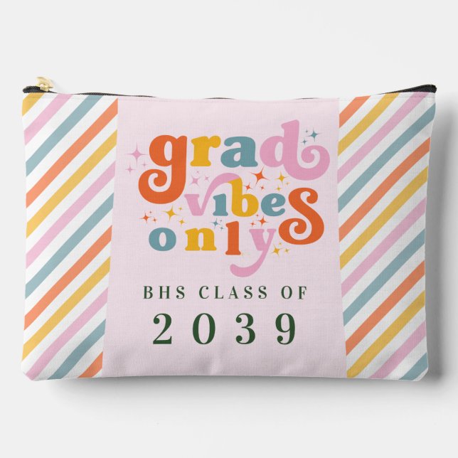 Grad Vibes Only Graduation Party Class Of 2024 Accessory Pouch (Front)