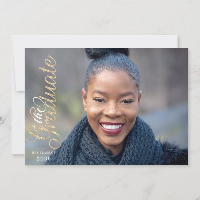 Grad Vibes Only Graduation Party Class Of 2024 Announcement (Back)