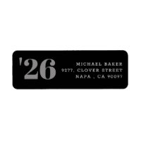 Grad Year'24 Black and Grey Return Address