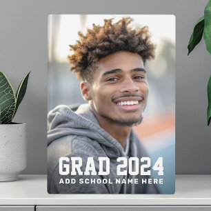 Grad year school or name graduation photo plaque