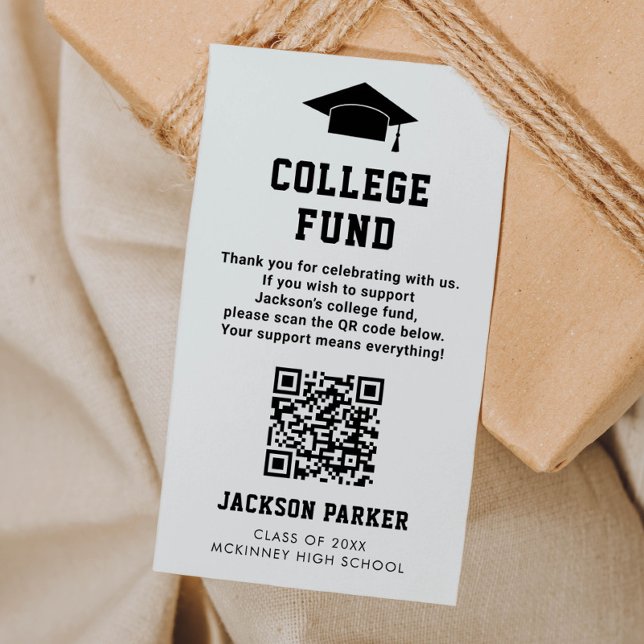 Gradation Party College Fund QR Code Card (Creator Uploaded)