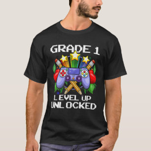 Grade 1 Level Up Unlocked Game Back To School Boys T-Shirt