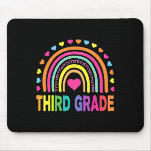 Grade 3rd Grade Rainbow Teachers Kids Back To Scho Mouse Mat
