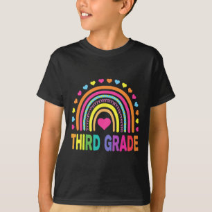 Grade 3rd Grade Rainbow Teachers Kids Back To Scho T-Shirt