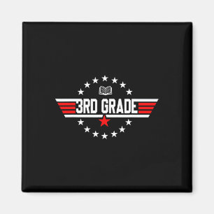 Grade 3rd Third Grade Back To School First Day Boy Magnet