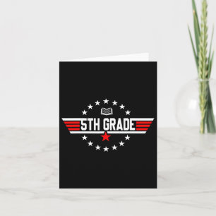 Grade 5th Fifth Grade Back To School First Day Boy Card
