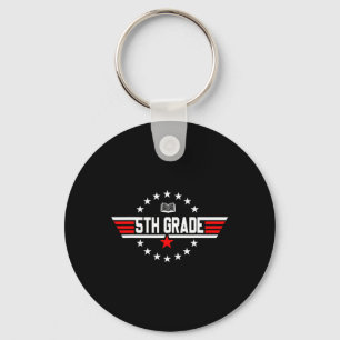 Grade 5th Fifth Grade Back To School First Day Boy Key Ring