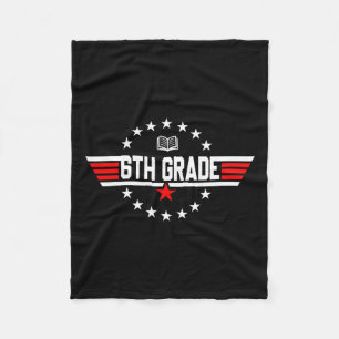 Grade 6th Sixth Grade Back To School First Day Boy Fleece Blanket