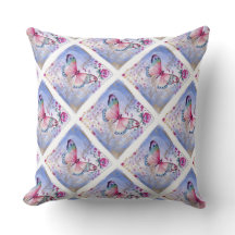 Grade A Cotton Throw Pillow 20x20/Butterfly