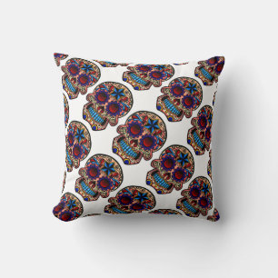 Grade A Cotton Throw Pillow 20x20/Skull