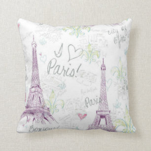 Grade A Cotton Throw Pillow/Paris Cushion