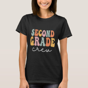 Grade Crew Retro Groovy Vintage First Day Of Schoo T-Shirt