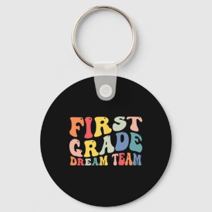 Grade Dream Team Teachers Boys Kids Retro Back To Key Ring