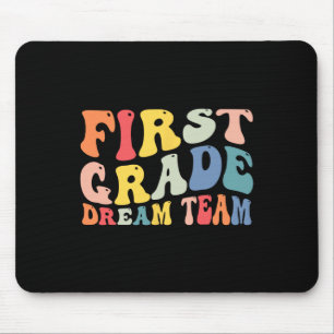 Grade Dream Team Teachers Boys Kids Retro Back To Mouse Mat