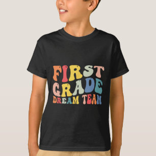 Grade Dream Team Teachers Boys Kids Retro Back To T-Shirt
