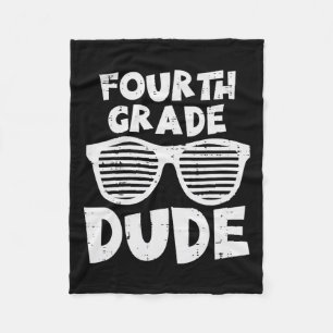 Grade Dude 4th Grade Teachers Students Back To Sch Fleece Blanket