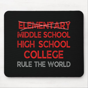 Grade Graduation Funny Elementary School Graduatio Mouse Mat