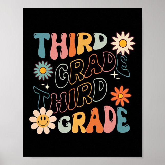Grade Groovy Back To School Team Teacher Student  Poster (Front)