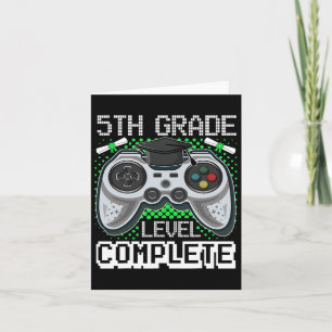 Grade Level Complete Gamer 5th Grade Graduation Gi Card