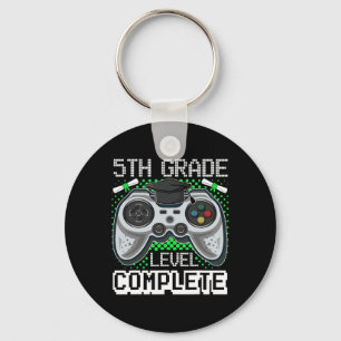 Grade Level Complete Gamer 5th Grade Graduation Gi Key Ring