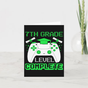 Grade Level Complete Gamer 7th Grade Graduation Gi Card