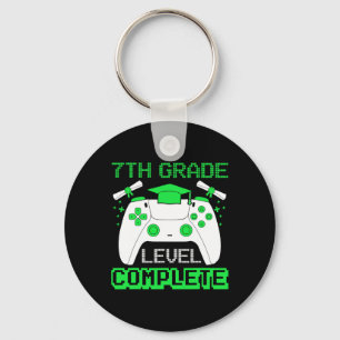 Grade Level Complete Gamer 7th Grade Graduation Gi Key Ring