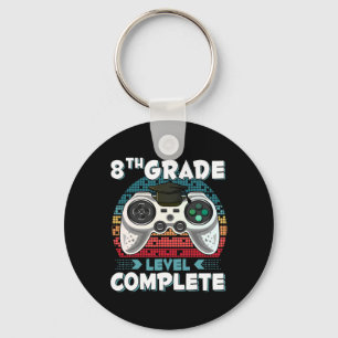Grade Level Complete Gamer 8th Grade Graduation Gi Key Ring