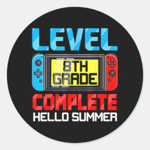 Grade Level Complete Gamer Cl Of 2023 Graduation G Classic Round Sticker