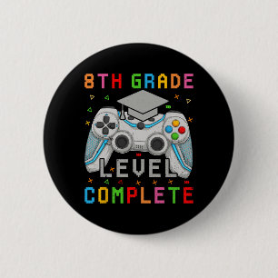 Grade Level Complete Gamer Cl Of 2024 Graduation 6 Cm Round Badge