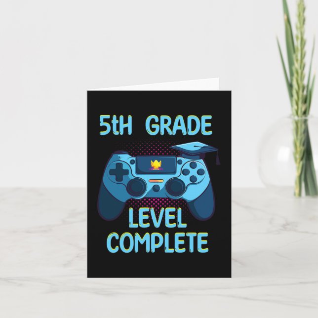 Grade Level Complete Last Day Of School Funny Grad Card (Front)