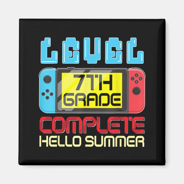Grade Level Complete Last Day Of School Graduation Magnet (Front)