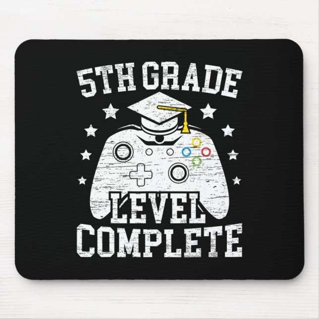 Grade Level Complete Student Graduation Video Game Mouse Mat (Front)