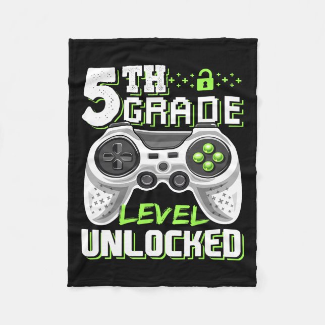 Grade Level Unlocked Video Game Back To School Boy Fleece Blanket (Front)