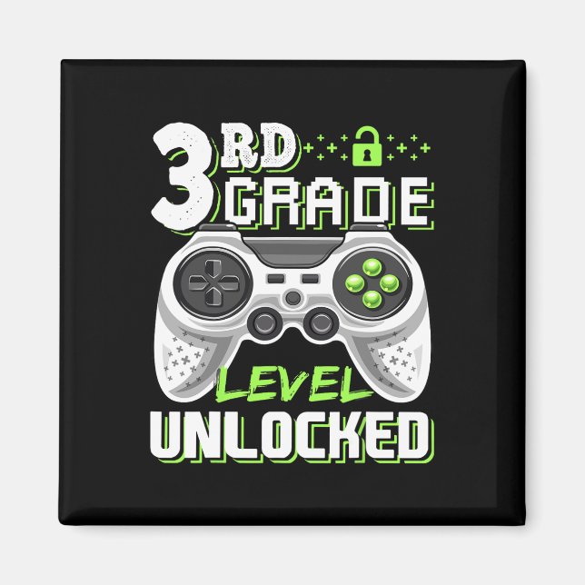 Grade Level Unlocked Video Game Back To School Boy Magnet (Front)