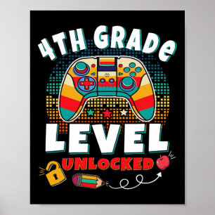 Grade Level Unlocked Video Game Back To School Gam Poster