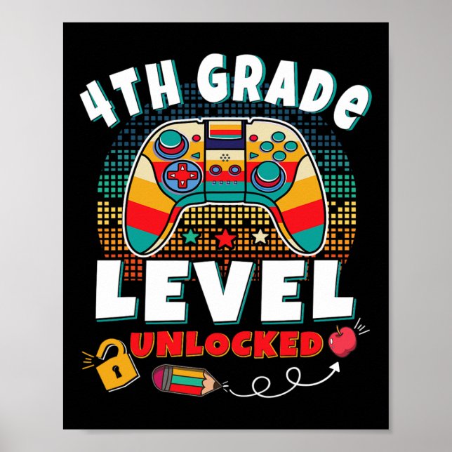 Grade Level Unlocked Video Game Back To School Gam Poster (Front)