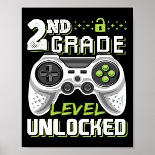 Grade Level Unlocked Video Game Back To School Gam Poster