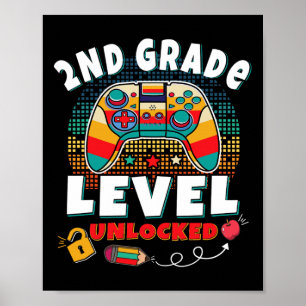 Grade Level Unlocked Video Game Back To School Gam Poster