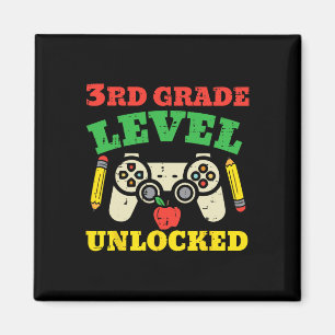 Grade Level Unlocked Video Game First Day Of Schoo Magnet