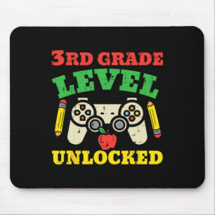 Grade Level Unlocked Video Game First Day Of Schoo Mouse Mat