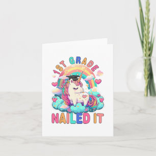 Grade Nailed It Graduation Girl Unicorn Graduate 2 Card
