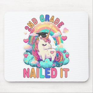 Grade Nailed It Graduation Girl Unicorn Graduate 2 Mouse Mat