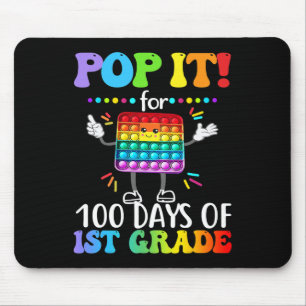 Grade Pop It For 100 Days Happy 100th Day Popping Mouse Mat