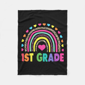Grade Rainbow Girls Boys Teacher Team 1st Grade Sq Fleece Blanket