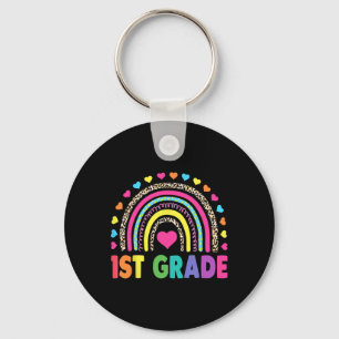 Grade Rainbow Girls Boys Teacher Team 1st Grade Sq Key Ring