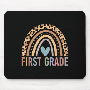 Grade Rainbow Girls Boys Teacher Team 1st Grade Sq Mouse Mat