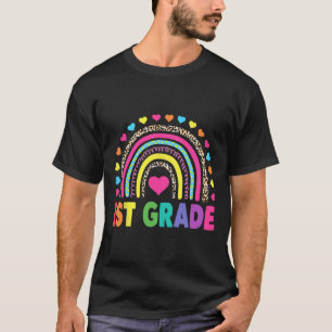 Grade Rainbow Girls Boys Teacher Team 1st Grade Sq T-Shirt