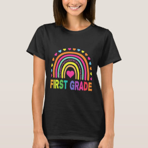 Grade Rainbow Girls Boys Teacher Team 1st Grade Sq T-Shirt