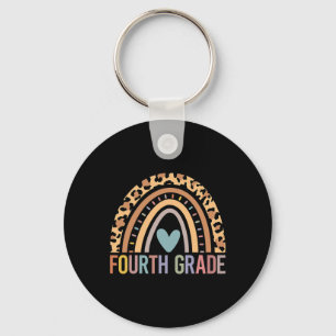 Grade Rainbow Girls Boys Teacher Team 4th Grade Sq Key Ring
